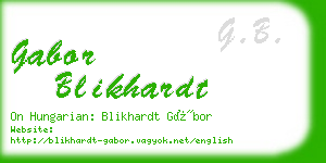 gabor blikhardt business card